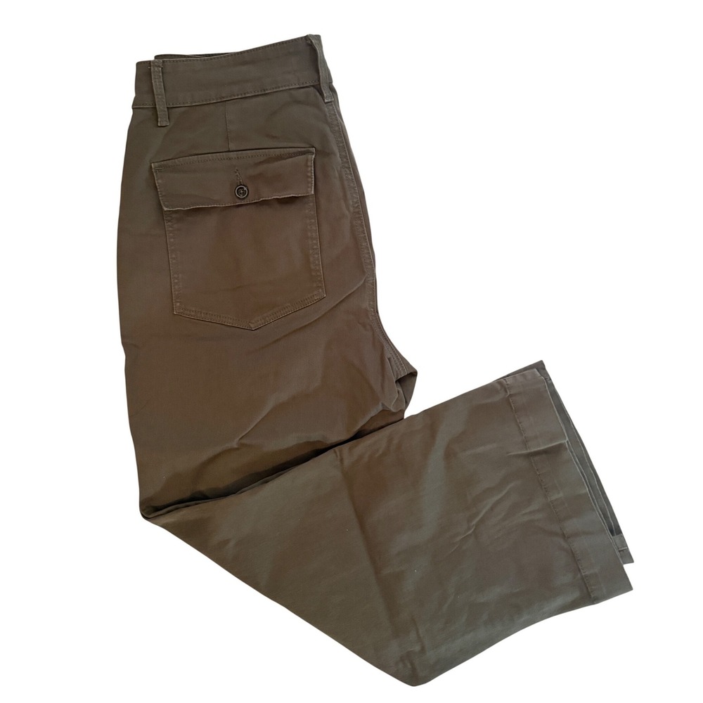 FRAME Wide Leg Utility Pants Army Green Size 30 Minimal Boho Casual